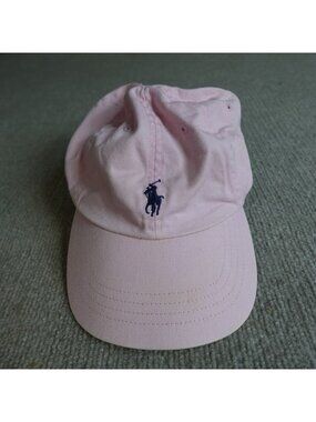 Vintage Polo Ralph Lauren Hat Pink Dadhat Leather Strapback